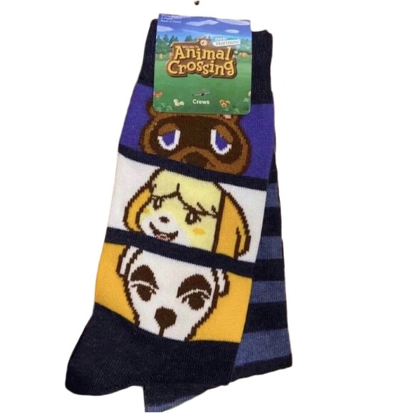 Animal Crossing New Horizons Men’s Crew Socks - 2 Pack - Picture 1 of 2